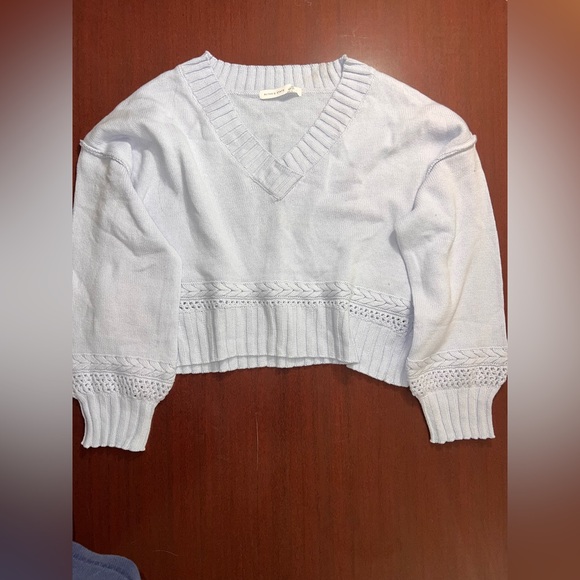 Altar'd State Sweaters - Altar'd State V-Neck Sweater - Soft Blue